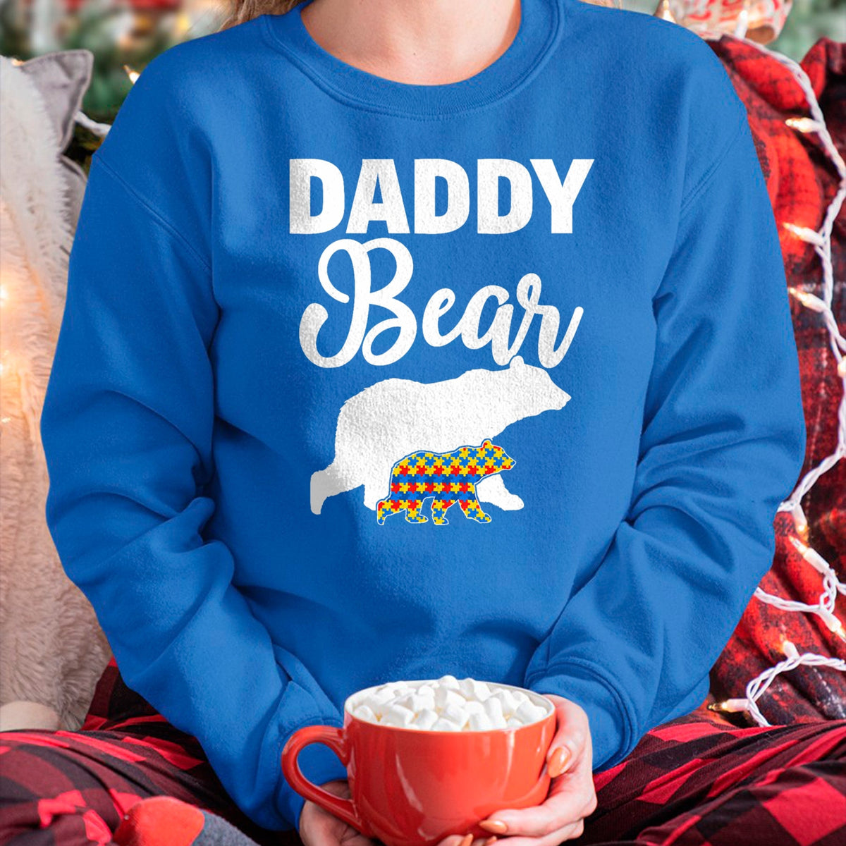 Gift for Dad Shirt, Funny Dad Unisex T-Shirt/Hoodie/Sweatshirt HLT00 – Daddy Bear Autism Awareness Shirt For Proud Autism Father T-Shirt