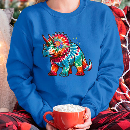 Best Dinosaur Lover Shirt, Funny Dinosaur UnisexT-Shirt/Hoodie/Sweatshirt HLT00 - Tie Dye Color Triceratops Tie Dyed Dinosaur Prehistoric Dino T-Shirt