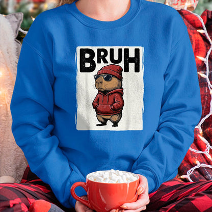 Cute Capybara Shirt, Funny Capybara Unisex T-Shirt/Hoodie/Sweatshirt HLT00 - Cool Bruh Capybara Men Women Kids Teens Funny Capybara T-Shirt, Youth, Sapphire Blue, Medium
