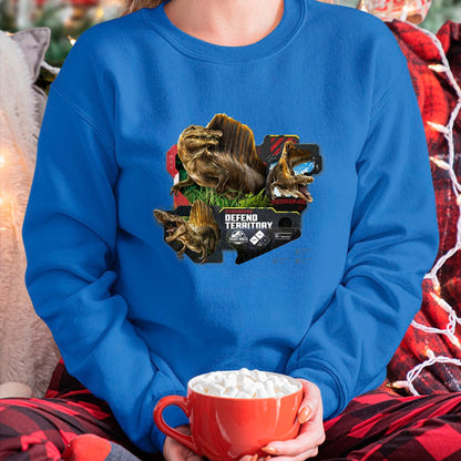 Best Dinosaur Lover Shirt, Funny Dinosaur UnisexT-Shirt/Hoodie/Sweatshirt HLT00 - Jurassic World Rebirth Spinosaurus Defend Territory T-Shirt
