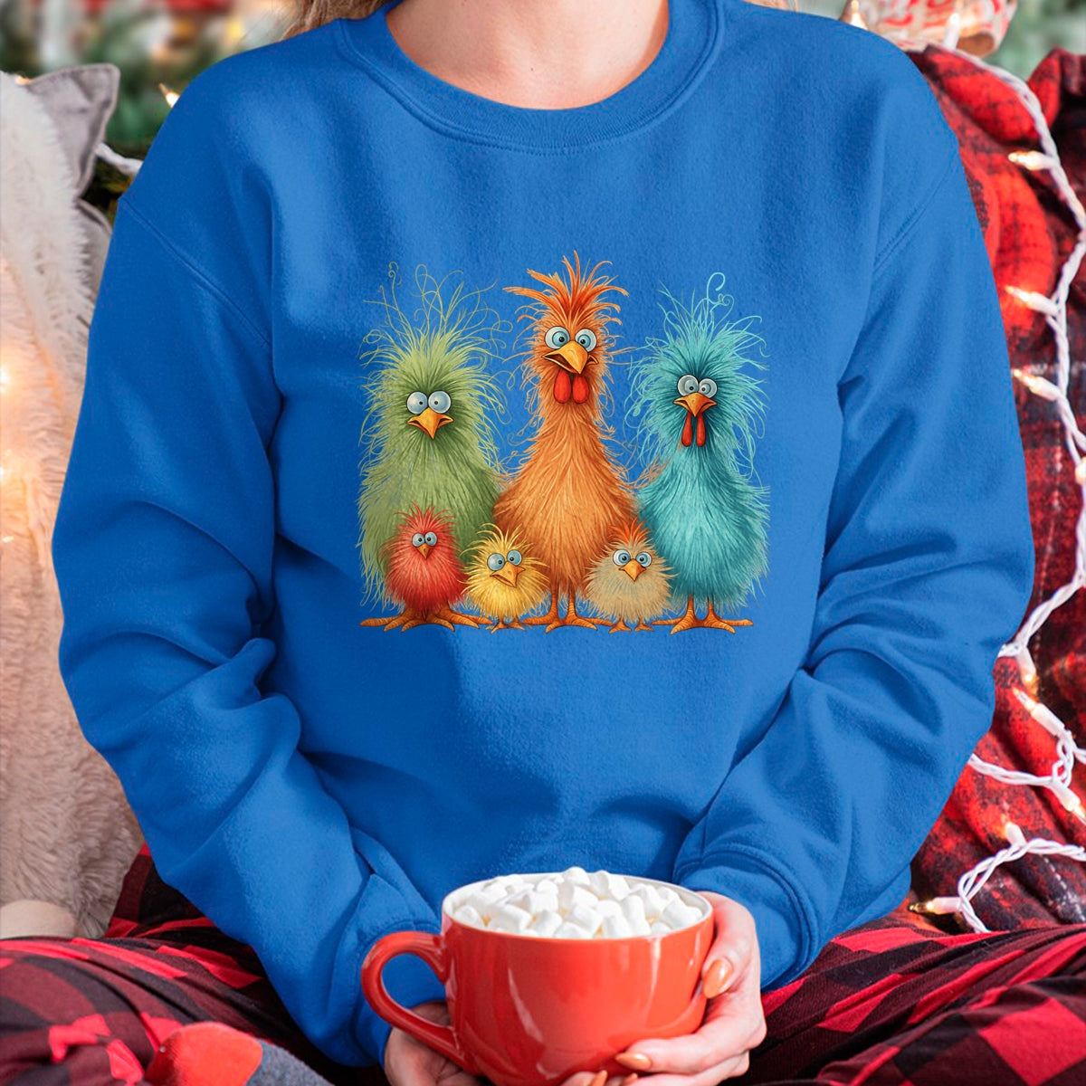 Best Thanksgiving Family Shirt , Funny Thanksgiving UnisexT-Shirt/Hoodie/Sweatshirt HLT00 - Retro Eagerlys Colorful Funny Chicken Art, for Men Women Kid T-Shirt
