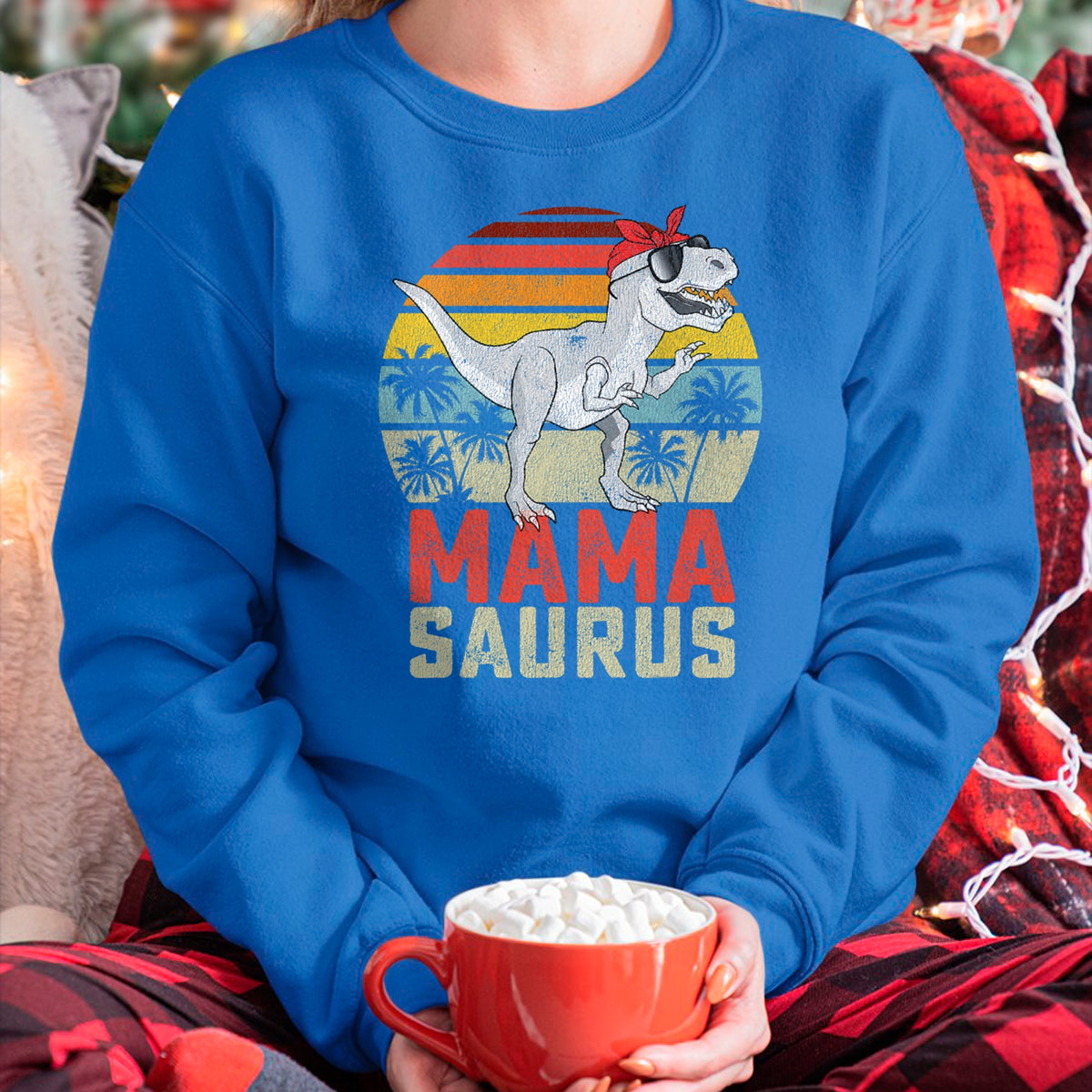 Gift for Mom Shirt, Funny Mom Unisex T-Shirt/Hoodie/Sweatshirt HLT00 - Mamasaurus T Rex Dinosaur Mama Saurus Family Matching Women T-Shirt