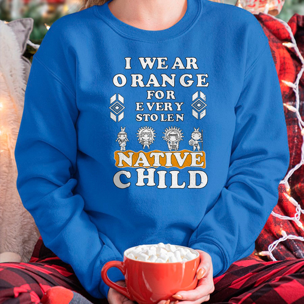 Native American T-Shirts, Vintage Native American Unisex T-Shirt/Hoodie/Sweatshirt HLT00 - I Wear Orange For Every American Native Child Indian Prid