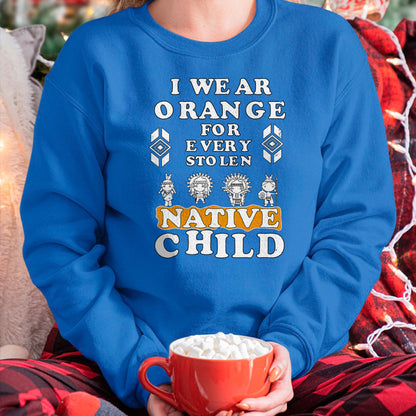 Native American T-Shirts, Vintage Native American Unisex T-Shirt/Hoodie/Sweatshirt HLT00 - I Wear Orange For Every American Native Child Indian Prid