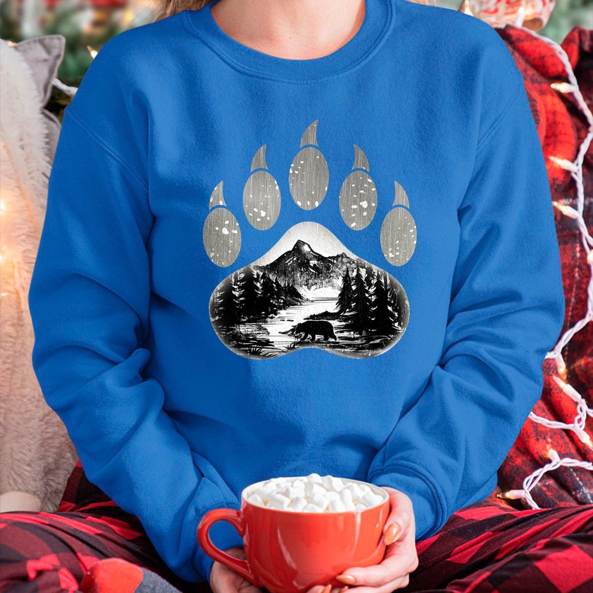 Native American T-Shirts, Vintage Native American Unisex T-Shirt/Hoodie/Sweatshirt HLT00 - Native American Indian Bear Claws Funny Mountain Animal Gift