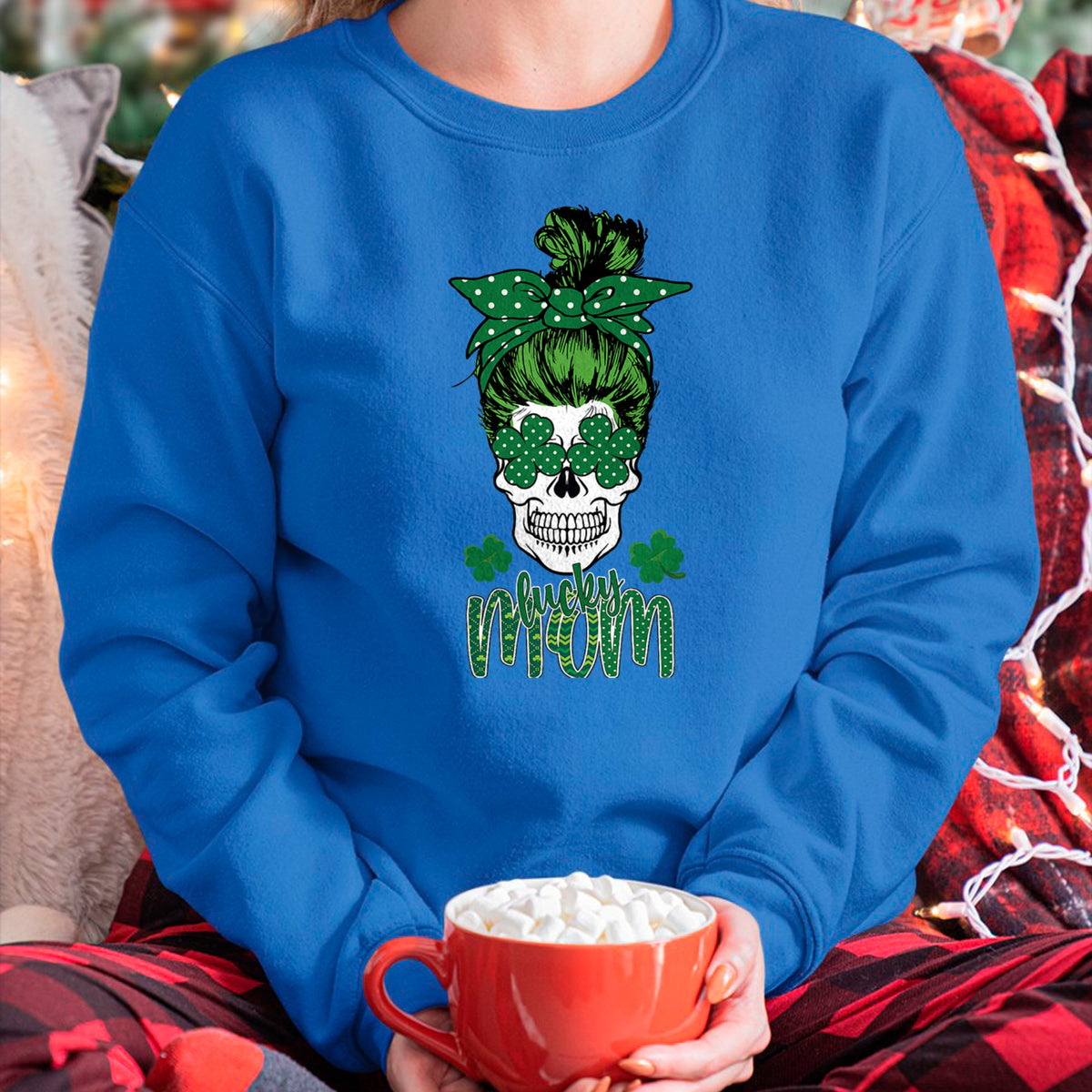 Gift for Mom Shirt, Funny Mom Unisex T-Shirt/Hoodie/Sweatshirt HLT00 - Lucky Mom Shamrock St. Patricks Day Rainbow Saint Paddys T-Shirt