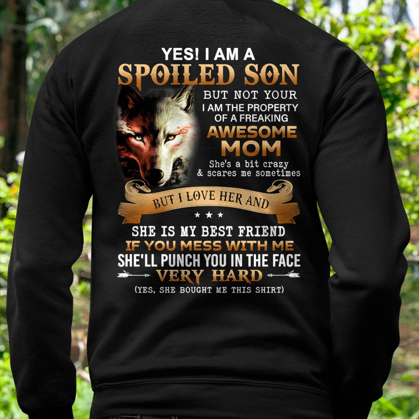 Lucky Son of Awesome Mom - Perfect Gift for Son From Mom - NINA00 (SKU10-128-00)