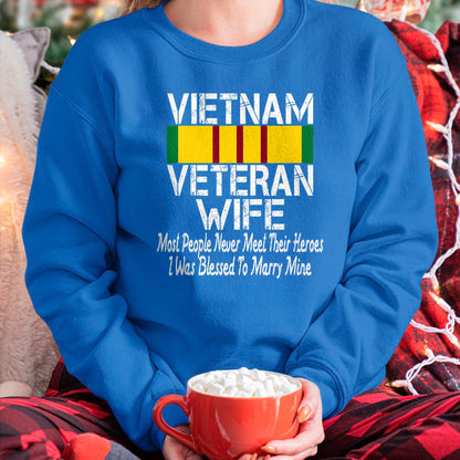 Best Wife Shirt, Wife and Husband Unisex T-Shirt/Hoodie/Sweatshirt HLT00 - Gift for wife T shirt, lucky wife   Vietnam Veteran Wife Gift T-Shirt