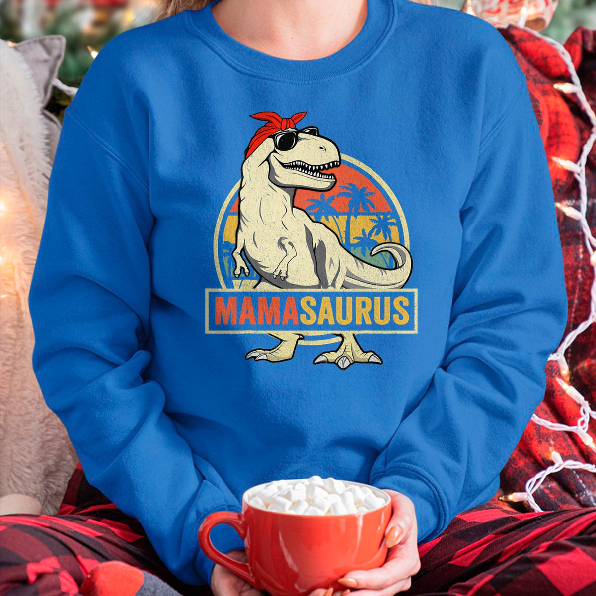 Gift for Mom Shirt, Funny Mom Unisex T-Shirt/Hoodie/Sweatshirt HLT00 - Mamasaurus T Rex Dinosaur Mama Saurus Family Matching Women T-Shirt