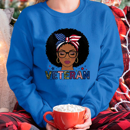 Proud Veteran Shirt, Funny Veteran UnisexT-Shirt/Hoodie/Sweatshirt HLT00 - Black Veteran Women African American Female Army Soldier T-Shirt