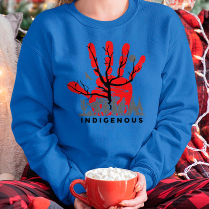 Native American T-Shirts, Vintage Native American Unisex T-Shirt/Hoodie/Sweatshirt HLT00 - Native American Indigenous Red Hand Indian Blood Themed T-Shirt (11)