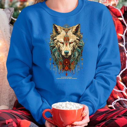 Native American T-Shirts, Vintage Native American Unisex T-Shirt/Hoodie/Sweatshirt HLT00 - Wolf Spirit Animal Sacred Shaman Native American Clan