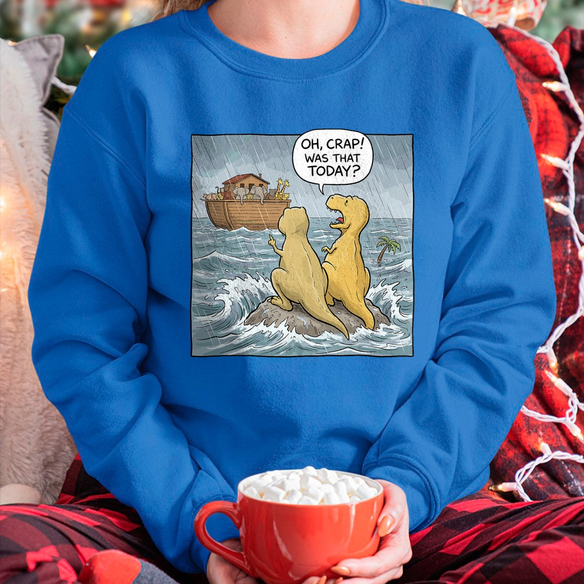 Best Dinosaur Lover Shirt, Funny Dinosaur UnisexT-Shirt/Hoodie/Sweatshirt HLT00 - Jesus Saves Funny Dinosaurs Christian Oh Crap was that Today T-Shirt