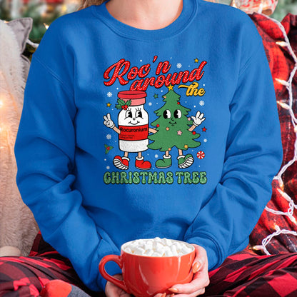 Funny Nurse Shirt, Nurse Unisex T-Shirt/Hoodie/Sweatshirt HLT00 - Roc'n Around The Christmas Tree ER ED ICU Nurse Christmas T-Shirt