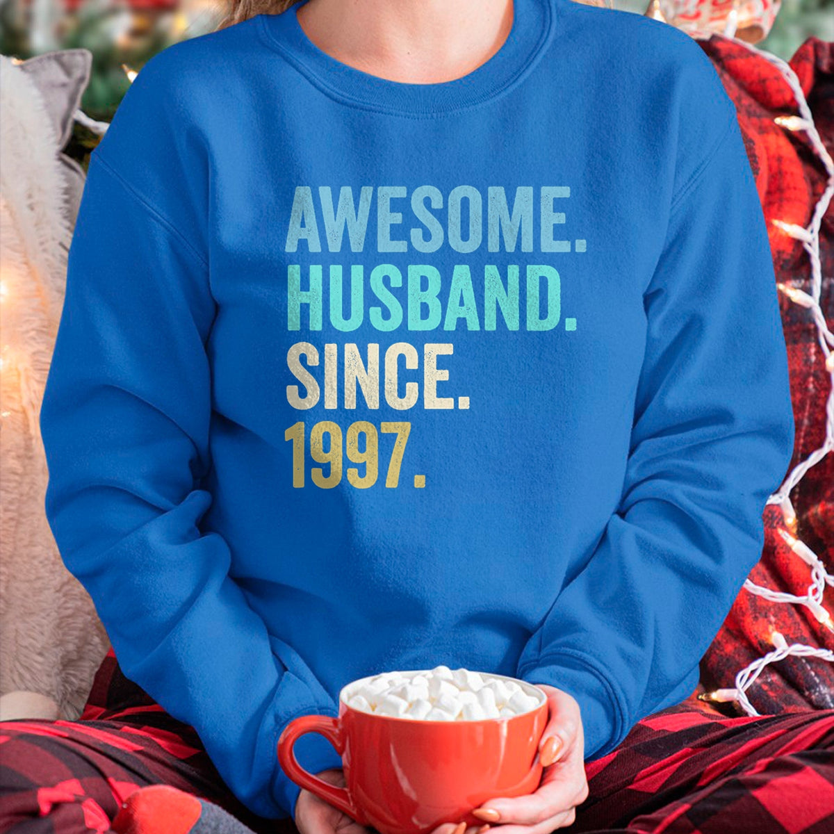 Best Wife Shirt, Wife and Husband Unisex T-Shirt/Hoodie/Sweatshirt HLT00 - Awesome Husband Since 1997 27th wedding anniversary 27 years T-Shirt