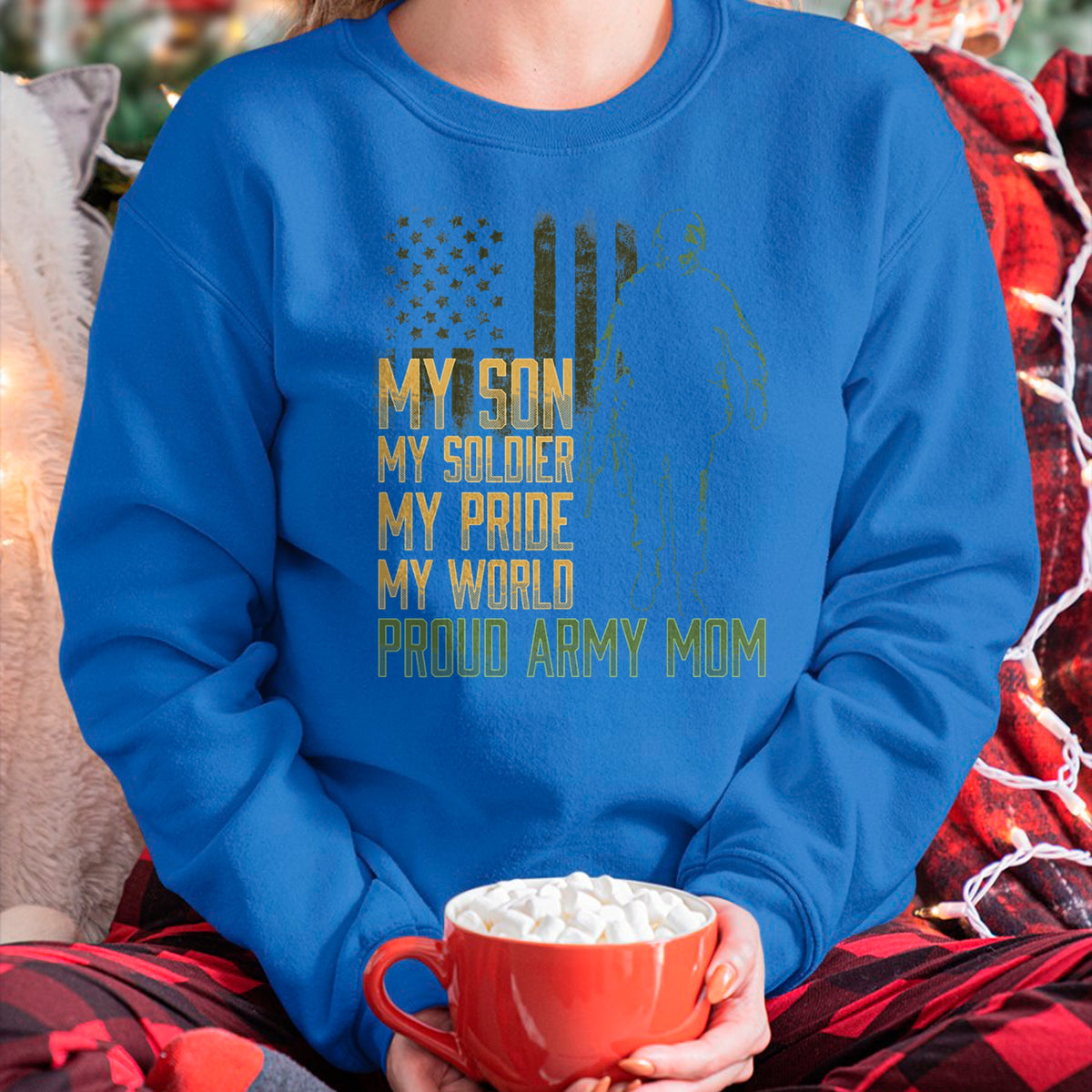 Gift for Mom Shirt, Funny Mom Unisex T-Shirt/Hoodie/Sweatshirt HLT00 - My Son My Soldier Proud Army Mom Military Mother T-Shirt