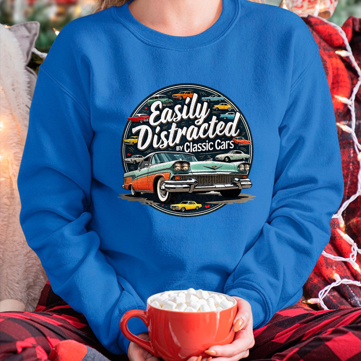 Best Mechanic Life Shirt, Funny Mechanic UnisexT-Shirt/Hoodie/Sweatshirt HLT00 - Easily Distracted By Classic Cars Shirt Vintage Old Car Guy T-Shirt