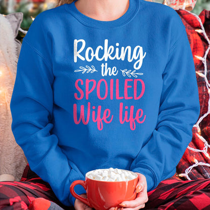 Best Wife Shirt, Wife and Husband Unisex T-Shirt/Hoodie/Sweatshirt HLT00 - Funny Spoiled Wife Art For Women Girls Husband Spoiled Wife T-Shirt (2)