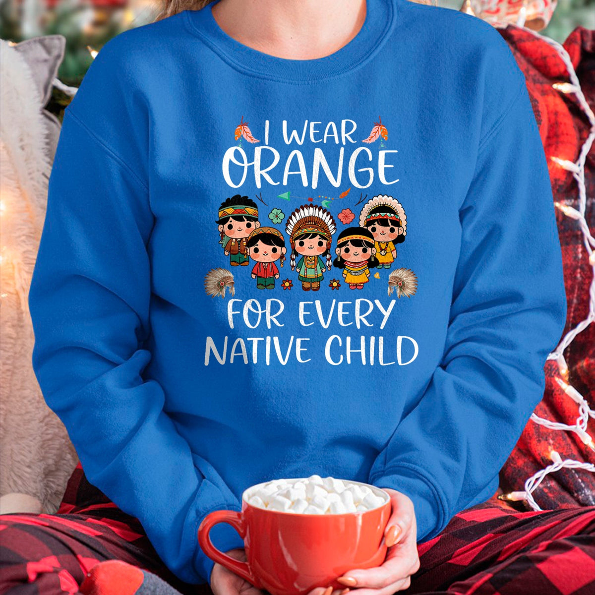 Native American T-Shirts, Vintage Native American Unisex T-Shirt/Hoodie/Sweatshirt HLT00 - Wear orange for every American native Indian children