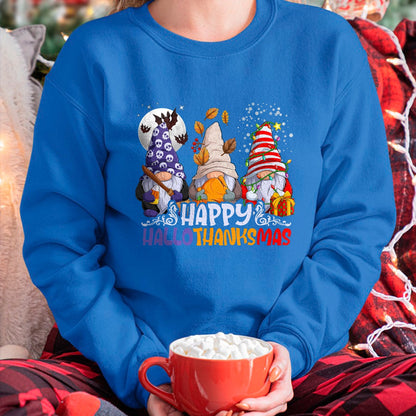 Best Thanksgiving Family Shirt , Funny Thanksgiving UnisexT-Shirt/Hoodie/Sweatshirt HLT00 - HalloThanksMas Gnomes Halloween Thanksgiving Christmas Happy T-Shirt