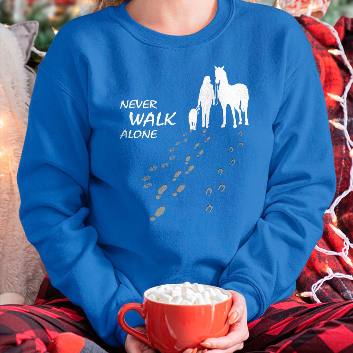 Best Horse Lover Shirt , Funny Horse UnisexT-Shirt/Hoodie/Sweatshirt HLT00 - Dog horse - never walk alone - horse fan dog lover T-Shirt