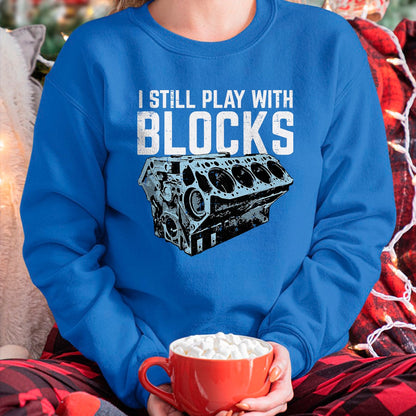 Best Mechanic Life Shirt, Funny Mechanic UnisexT-Shirt/Hoodie/Sweatshirt HLT00 - Mechanic I Still Play with Blocks Funny Car Engine Men Women T-Shirt, Men, Black, 3X-Large