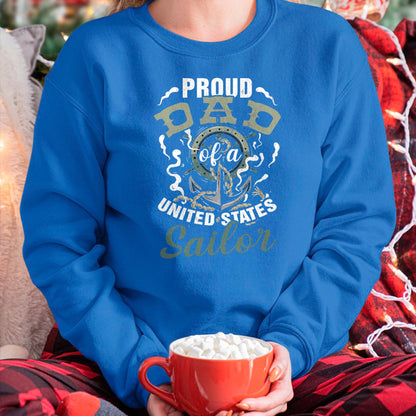 Gift for Dad Shirt, Funny Dad Unisex T-Shirt/Hoodie/Sweatshirt HLT00 – Fathers Day Proud Dad of A United States Anchor Sailor T-Shirt