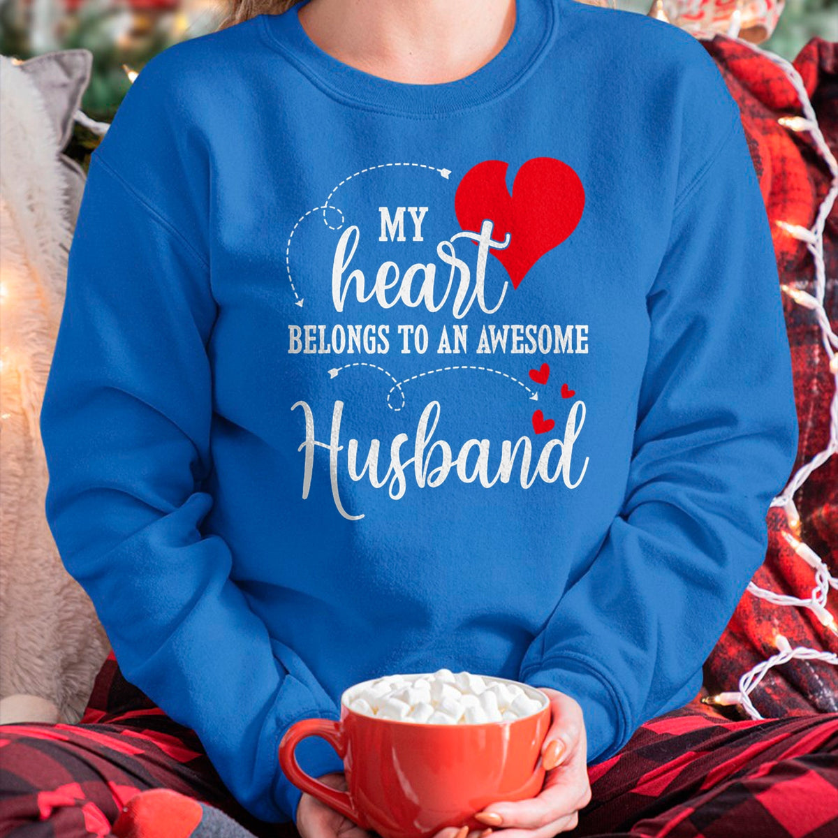 Best Wife Shirt, Wife and Husband Unisex T-Shirt/Hoodie/Sweatshirt HLT00 - My Heart Belongs To An Awesome Husband T-Shirt