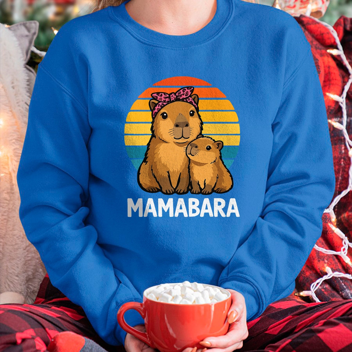 Cute Capybara Shirt, Funny Capybara Unisex T-Shirt/Hoodie/Sweatshirt HLT00 - Mamabara Capybara Mother T-Shirt