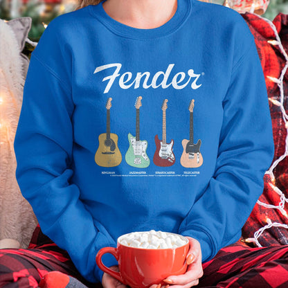 Guitar Lover Shirt, Funny Guitar UnisexT-Shirt/Hoodie/Sweatshirt HLT00 - Fender Vintage Guitar Lineup Long Sleeve T-Shirt