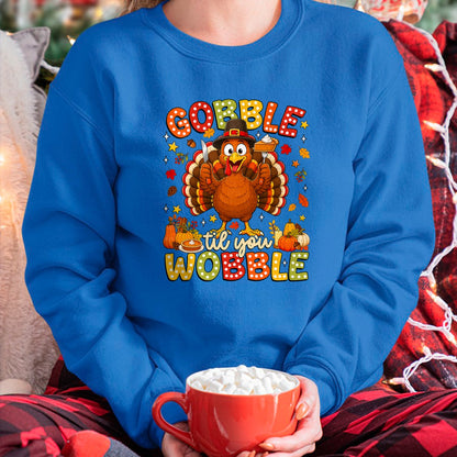 Best Thanksgiving Family Shirt , Funny Thanksgiving UnisexT-Shirt/Hoodie/Sweatshirt HLT00 - Gobble Til You Wobble Thanksgiving Turkey Men Women Kids T-Shirt