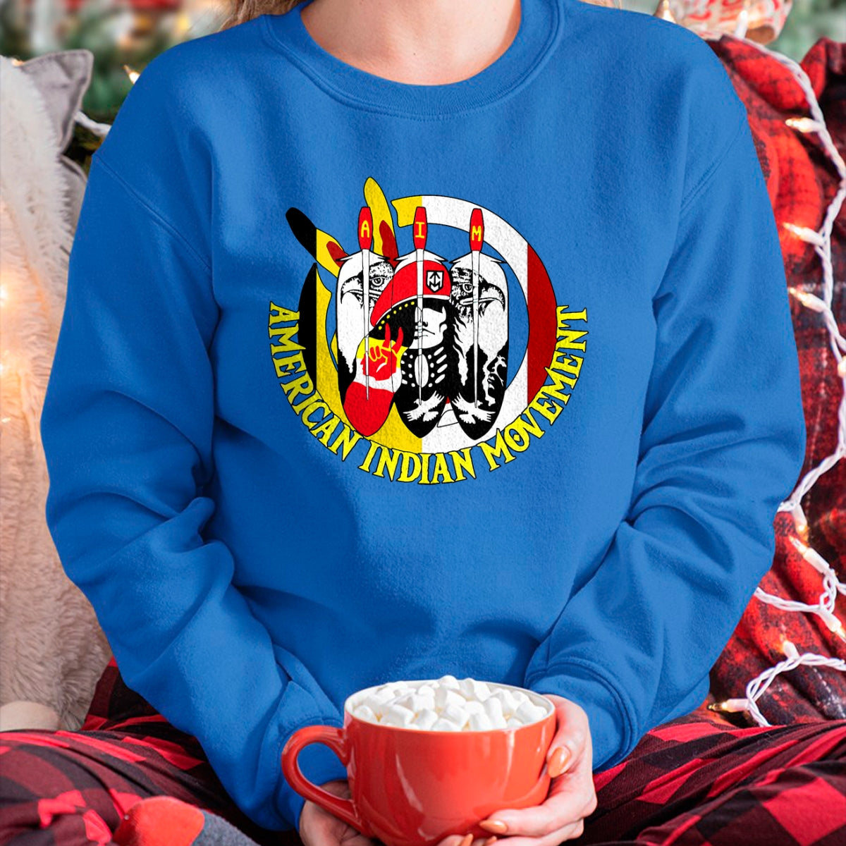 Native American T-Shirts, Vintage Native American Unisex T-Shirt/Hoodie/Sweatshirt HLT00 - Native American Pride Indian Movement T-Shirt