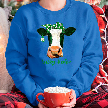 Gift for Mom Shirt, Funny Mom Unisex T-Shirt/Hoodie/Sweatshirt HLT00 - Lucky Heifer Patricks Day Heifer Mom Irish T-Shirt