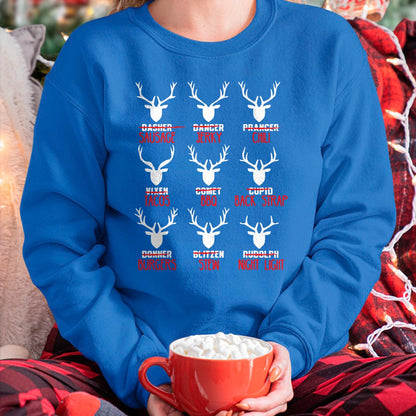 Funny Christmas Deer Hunters All of Santa's Reindeer design T-Shirt - Christmas Unisex T-Shirt/Hoodie/Sweatshirt - NINA00