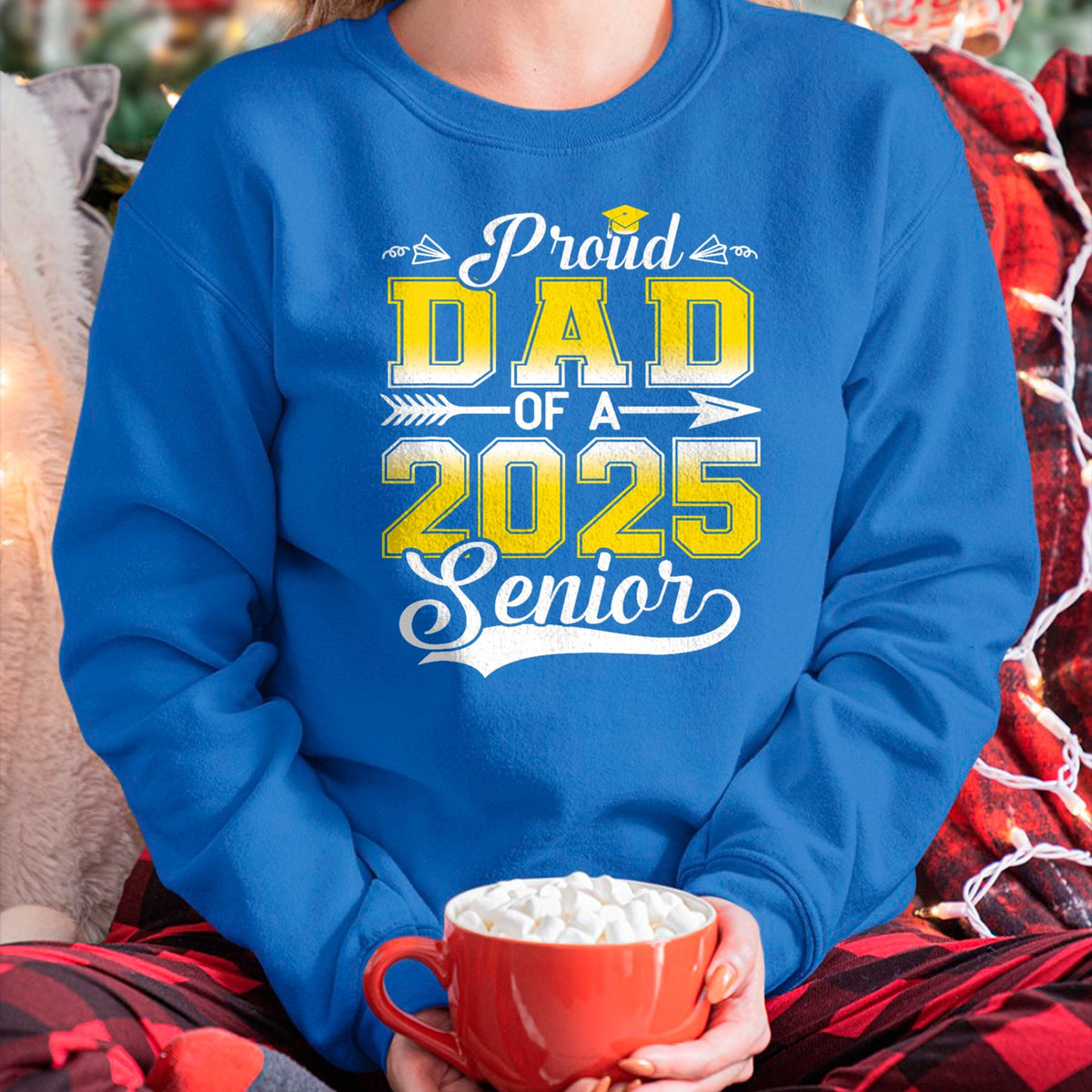 Gift for Dad Shirt, Funny Dad Unisex T-Shirt/Hoodie/Sweatshirt HLT00 – Proud Dad of a 2025 Senior Graduate, Funny Graduation T-Shirt