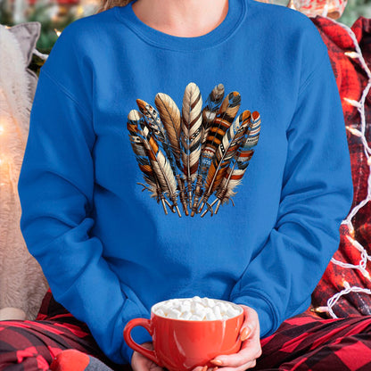 Native American T-Shirts, Vintage Native American Unisex T-Shirt/Hoodie/Sweatshirt HLT00 - Southwest Native American Indian Feather