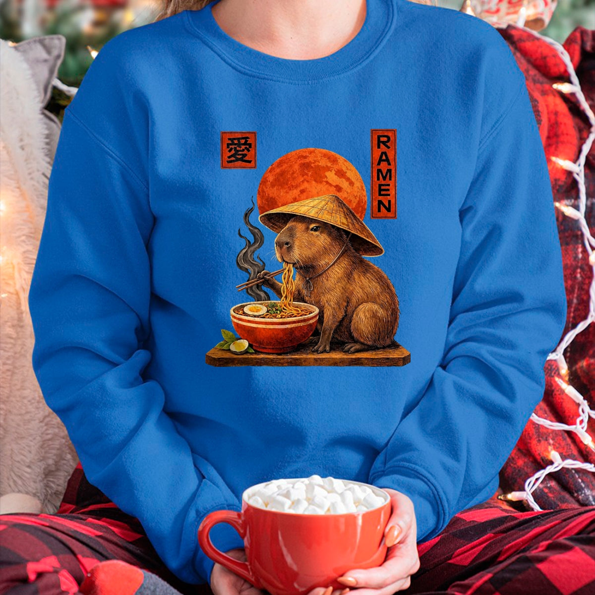 Cute Capybara Shirt, Funny Capybara Unisex T-Shirt/Hoodie/Sweatshirt HLT00 - Capybara Ramen Japanese Art Funny Anime Graphic Tee Kawaii T-Shirt, Men, Black, 3X-Large