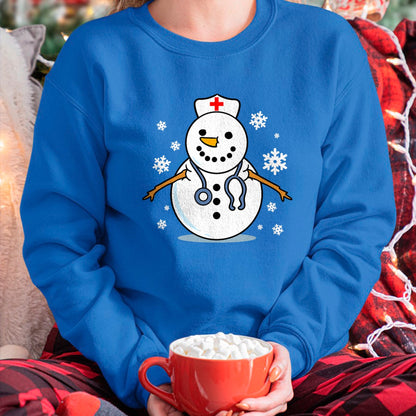 Funny Nurse Shirt, Nurse Unisex T-Shirt/Hoodie/Sweatshirt HLT00 - Nurse Snowman Nurse Christmas T-Shirt
