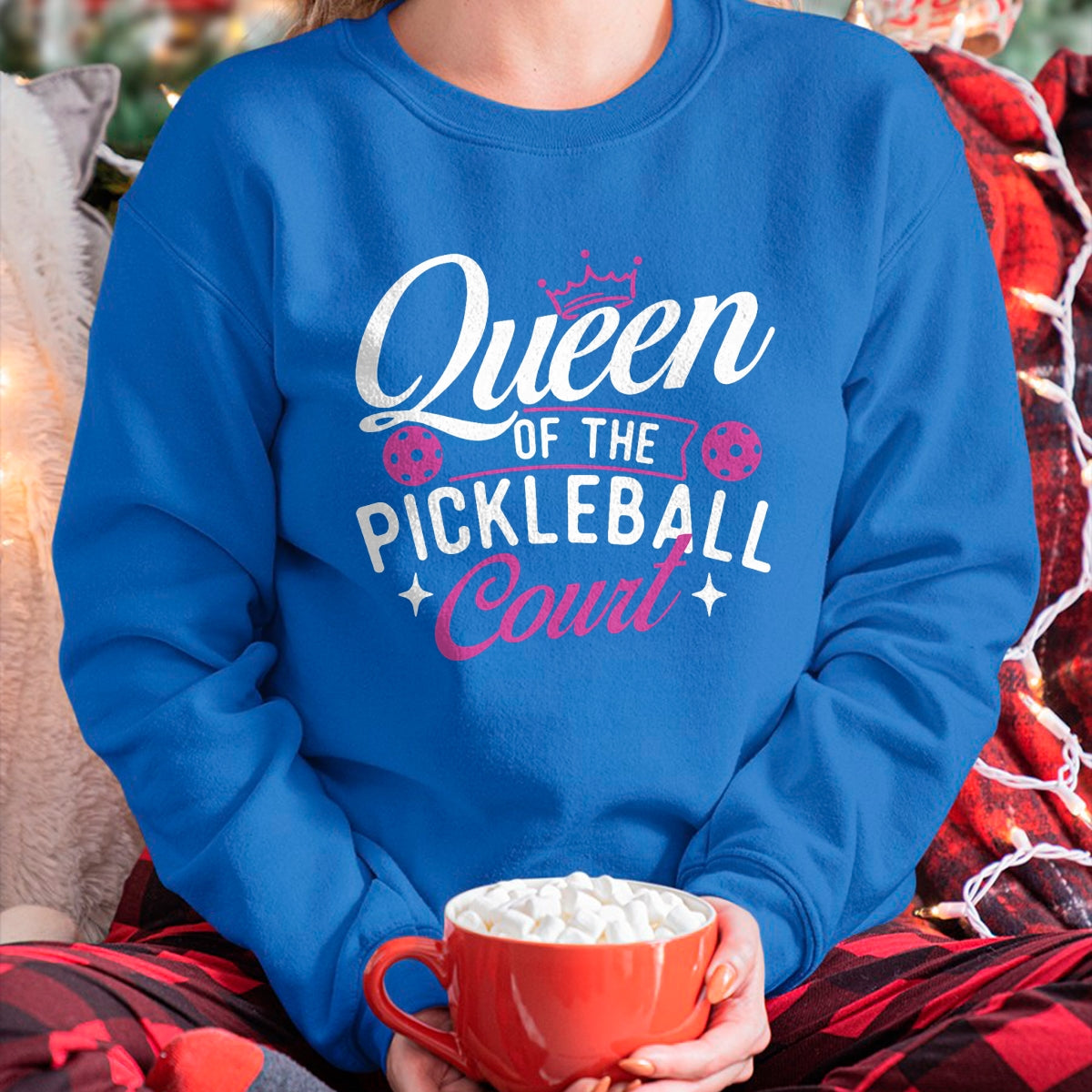 Funny Pickleball Shirt, Pickleball Lover Unisex T-Shirt/Hoodie/Sweatshirt HLT00 - Queen Of The Pickleball Court - Pickleballers Sports Lover T-Shirt