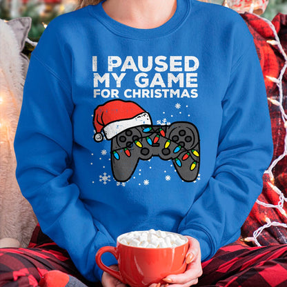 Paused My Game Christmas Gamer Xmas Men Boys Kids Youth Teen T-Shirt - Christmas Unisex T-Shirt/Hoodie/Sweatshirt - NINA00