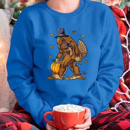 Best Thanksgiving Family Shirt , Funny Thanksgiving UnisexT-Shirt/Hoodie/Sweatshirt HLT00 - Bigfoot Pilgrim Turkey Pumpkin Thanksgiving Day Boys Men T-Shirt