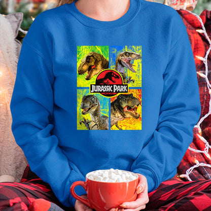 Best Dinosaur Lover Shirt, Funny Dinosaur UnisexT-Shirt/Hoodie/Sweatshirt HLT00 - Jurassic Park Four Different Dinosaur Faces Graphic T-Shirt T-Shirt