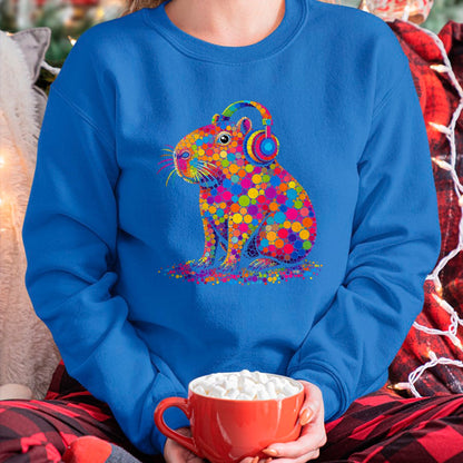 Cute Capybara Shirt, Funny Capybara Unisex T-Shirt/Hoodie/Sweatshirt HLT00 - Funny Capybara Dots Art Animal Lovers Students Boys Girls T-Shirt (3)