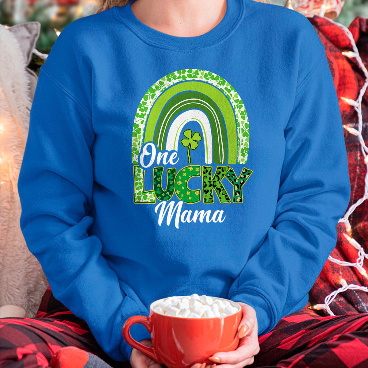 Gift for Mom Shirt, Funny Mom Unisex T-Shirt/Hoodie/Sweatshirt HLT00 - One Lucky Mama St Patrick's Day Mom Shamrock Mother_s Day T-Shirt