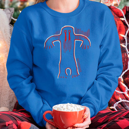 Native American T-Shirts, Vintage Native American Unisex T-Shirt/Hoodie/Sweatshirt HLT00 - Native American Bigfoot -Sasquatch Petroglyph Cave Art