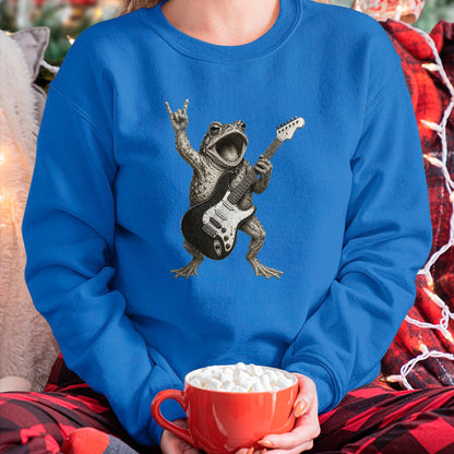 Guitar Lover Shirt, Funny Guitar UnisexT-Shirt/Hoodie/Sweatshirt HLT00 - Frog Playing Guitar Rock and Roll Funny T-Shirt