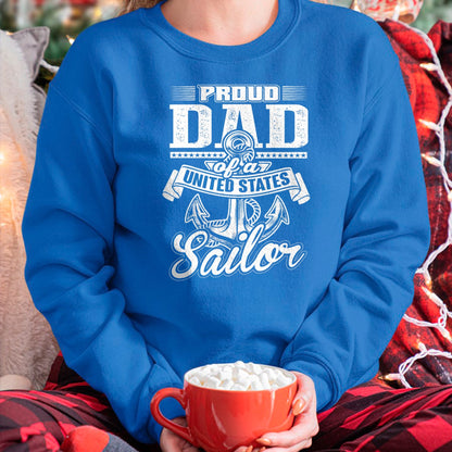 Gift for Dad Shirt, Funny Dad Unisex T-Shirt/Hoodie/Sweatshirt HLT00 – Mens Proud Dad of A United States Sailor T-Shirt