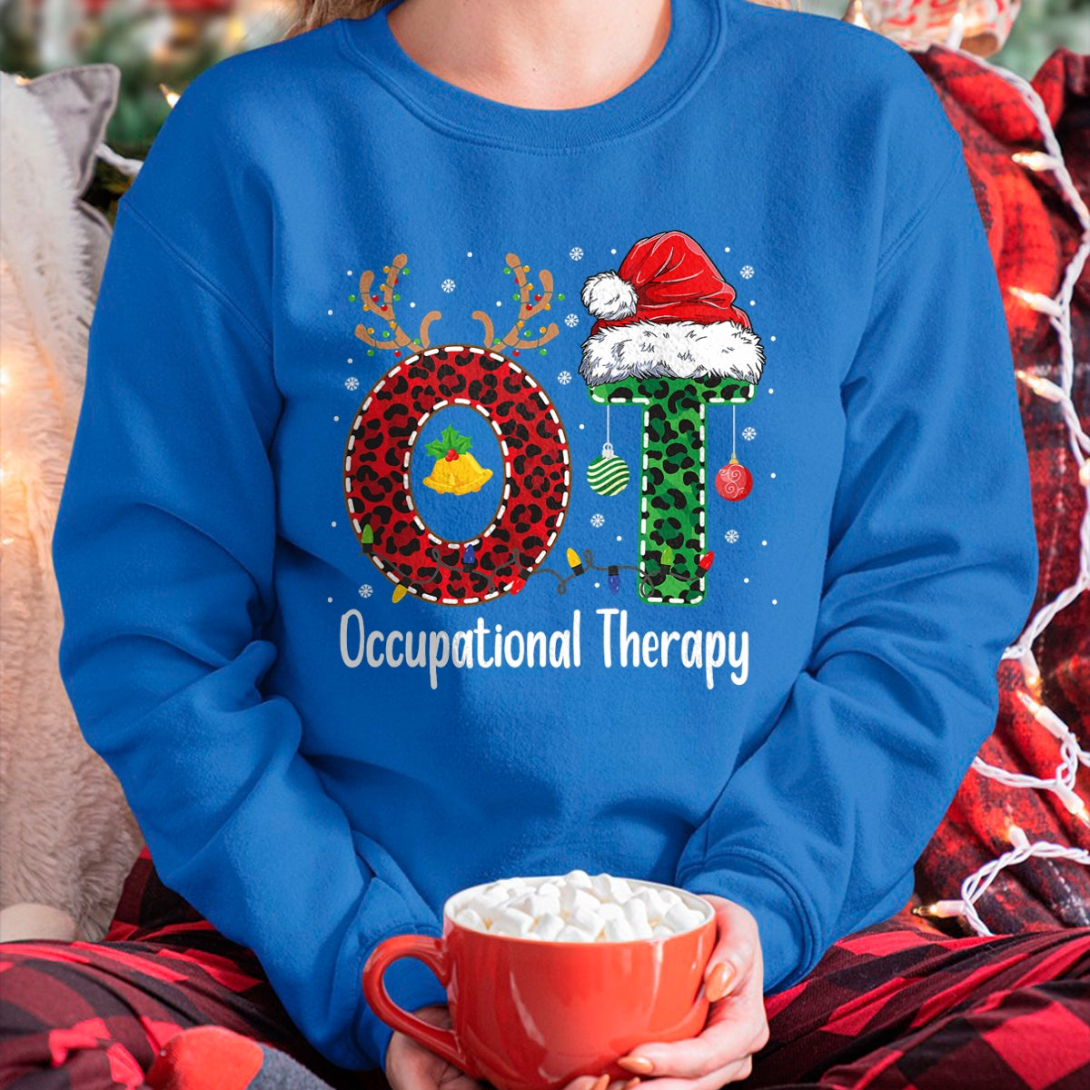 Occupational Therapy Christmas santa hat OT Therapist T-Shirt - Christmas Unisex T-Shirt/Hoodie/Sweatshirt - NINA00