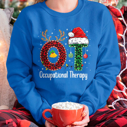 Occupational Therapy Christmas santa hat OT Therapist T-Shirt - Christmas Unisex T-Shirt/Hoodie/Sweatshirt - NINA00