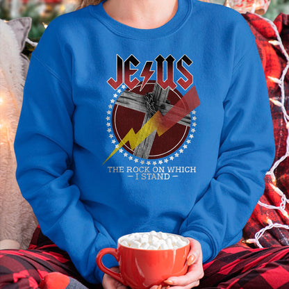 Christian Tee, Christian Faith Unisex T-Shirt/Hoodie/Sweatshirt HLT00 - Jesus The Rocks On Which I Stand, Bible Verse, Christian Tee T-Shirt